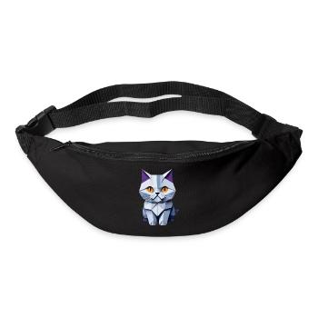 British Shorthair Cat Origami - Bum bag - black - Front