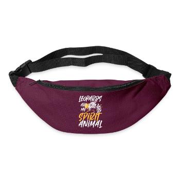 leopard, big cat, predator - Bum bag - burgundy - Front