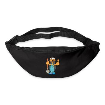 The gardener hedgehog works in the garden - Bum bag - black - Front