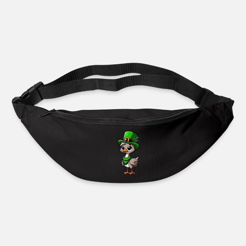 Émeu de la Saint-Patrick et Maine Coon - Sac banane - noir