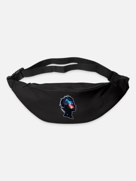 Silhouette / Wald / Porträt / Bäume / Person - Gürteltasche - Schwarz