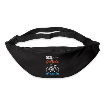Life Is Simple Eat Sleep Bike - Gürteltasche - Schwarz - Vorne
