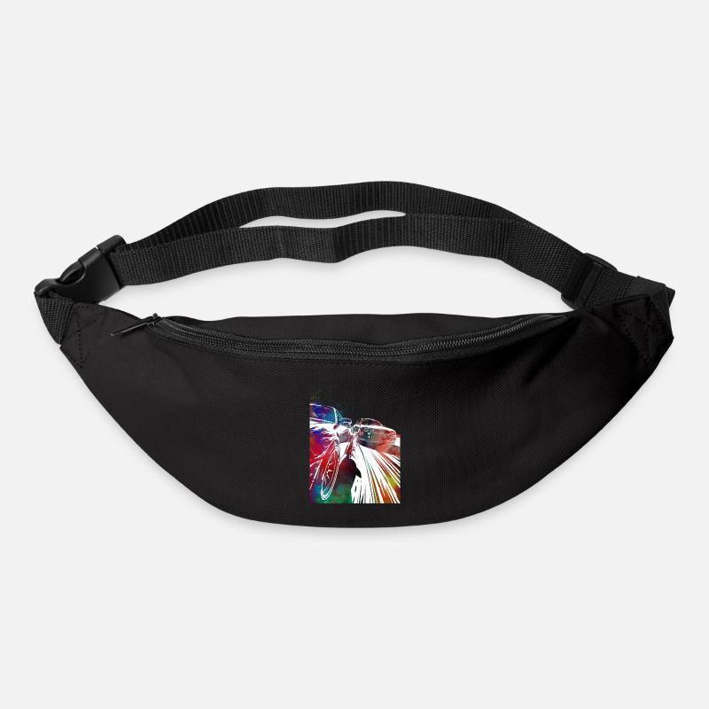 Voitures de course #racing #sport - Sac banane - noir