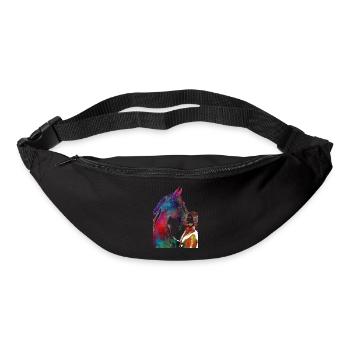 Cavalier #rider #horse #sport - Sac banane - noir - Devant