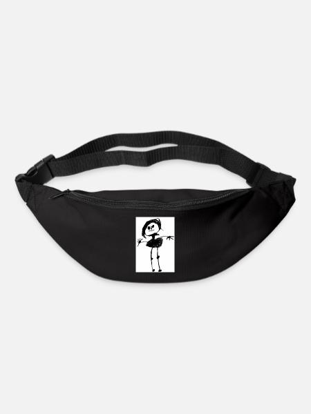 kinder zeichnung - Gürteltasche - Schwarz