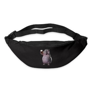 Nilpferd Bier - Gürteltasche - Schwarz - Vorne