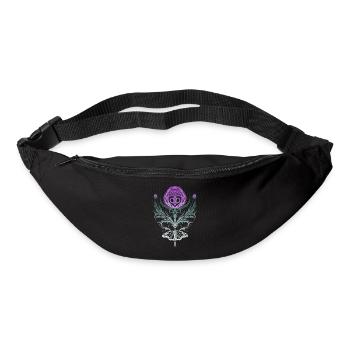 Chardon avec noeud papillon - Sac banane - noir - Devant