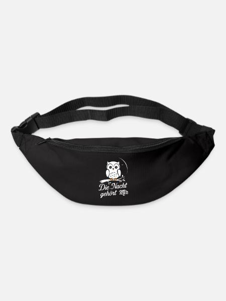 Nachteule Eule Eulen Vogel - Gürteltasche - Schwarz