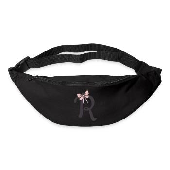 Anfangsbuchstabe R Schleifchen - Gürteltasche - Schwarz - Vorne