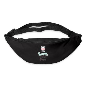 Personalisiertes Geschenk zur Geburt - little girl - Gürteltasche - Schwarz - Vorne