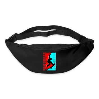 Skateboard Geschenke Skateboardfahrer Outfits - Gürteltasche - Schwarz - Vorne