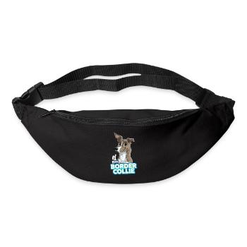 TEAM Border Collie Poil Court - Lilac - Sac banane - noir - Devant