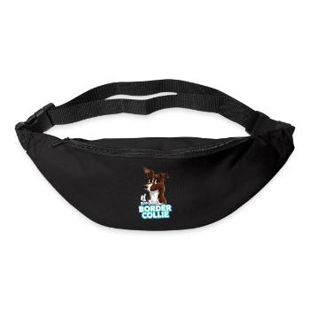 TEAM Border Collie Poil Court - Rouge Bicolore - Sac banane - noir - Devant