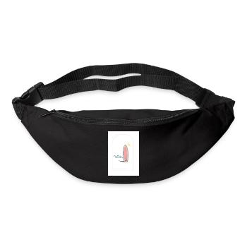 Surfboard Sunrise Design - Bum bag - black - Front