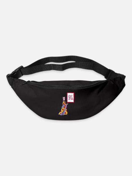 Fox Kitsune Manga - Gürteltasche - Schwarz