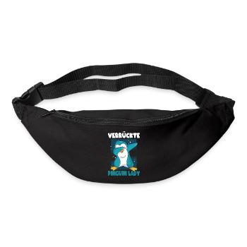 Crazy Penguin Lady Funny Sayings Irony Fun - Bum bag - black - Front