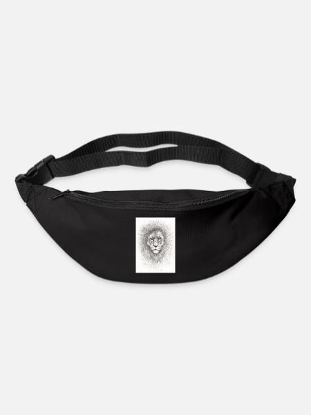 Very serious lion - Bum bag - black