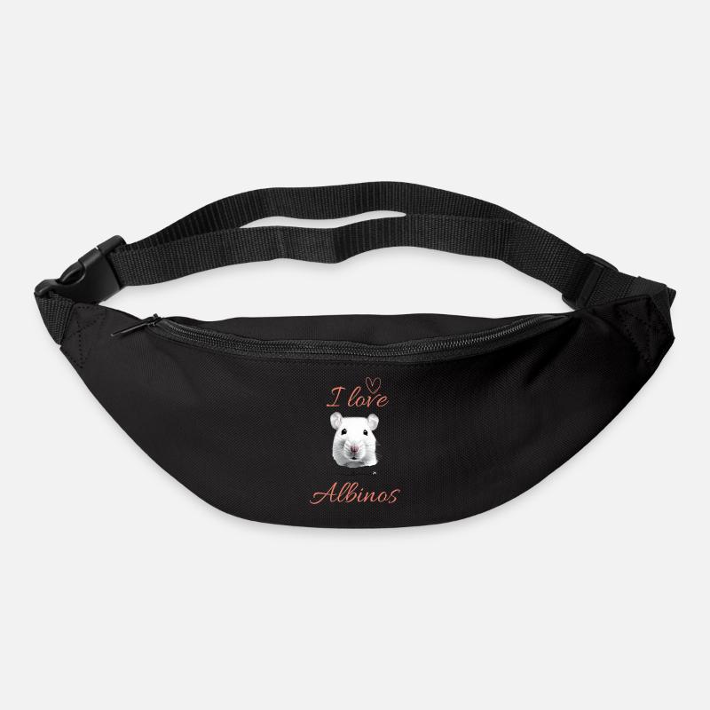 Rattopia Motiv Albino-Ratte - Gürteltasche - Schwarz
