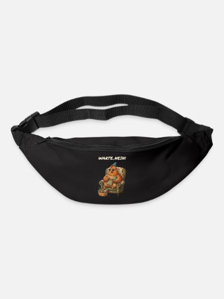 Lustiger Spruch Hühner Mama - Gürteltasche - Schwarz