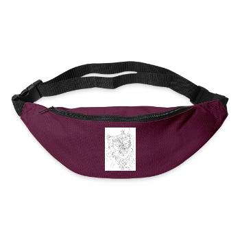 Isolated Craziness, Black and White variant - Bum bag - burgundy - Front