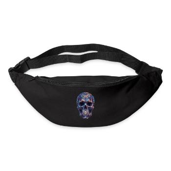 Geometric skull in a blaze of color - Bum bag - black - Front