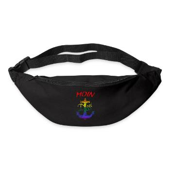 Moin Regenbogenanker - Gürteltasche - Schwarz - Vorne