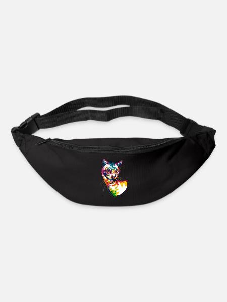 Neonkatze - Gürteltasche - Schwarz