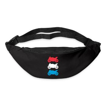 Moto Luxembourg Drapeau Motorsport Biker - Sac banane - noir - Devant