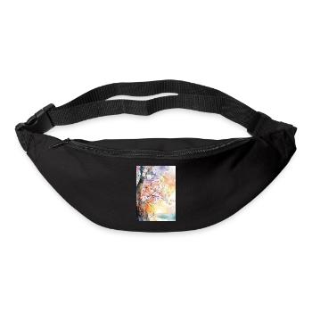 Cherry trees in Aube Watercolor - Bum bag - black - Front