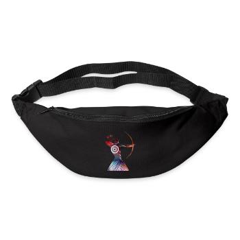 Archer bouclier coloré - Sac banane - noir - Devant