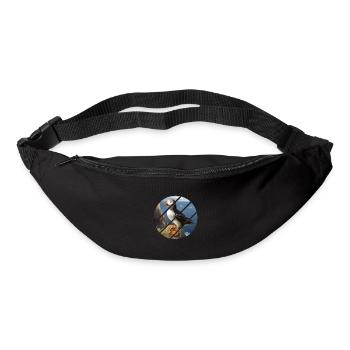 Puffin on a cliff - Bum bag - black - Front