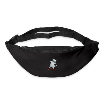 Racoon Skater - Gürteltasche - Schwarz - Vorne