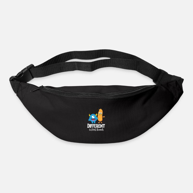 Amis avec des monstres différenciés - Sac banane - noir