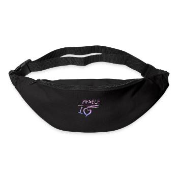 ich liebe mich selbstliebe herz - Gürteltasche - Schwarz - Vorne
