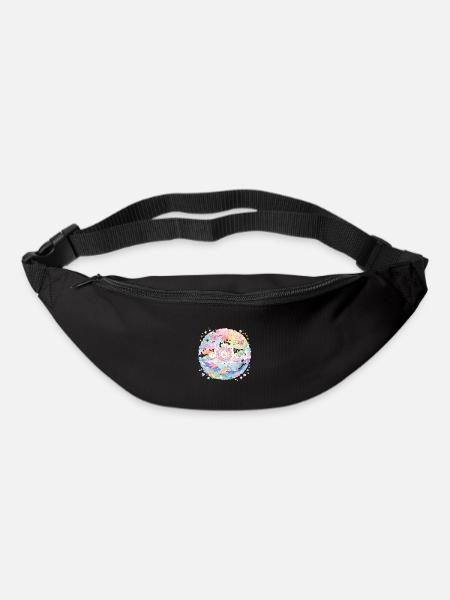 Niedliche Meerestiere - Gürteltasche - Schwarz