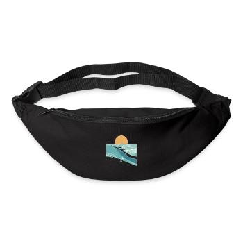 Surfer in den Wellen - Gürteltasche - Schwarz - Vorne