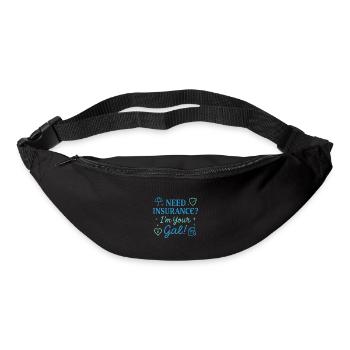Brauchen Sie eine Versicherung? Ich bin Ihr Mann! - Gürteltasche - Schwarz - Vorne