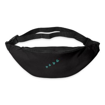 Vêtements en tissu 4 cœurs bleu - Sac banane - noir - Devant
