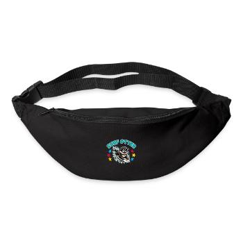 Drôle de loutre surfeuse avec des lunettes de soleil - Sac banane - noir - Devant
