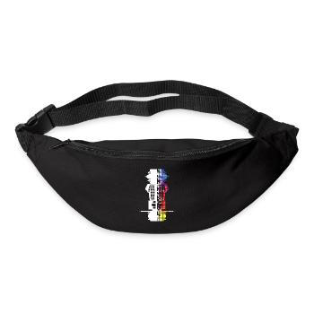 Rome Rome Italie Ville Skyline Pixel Coloré - Sac banane - noir - Devant
