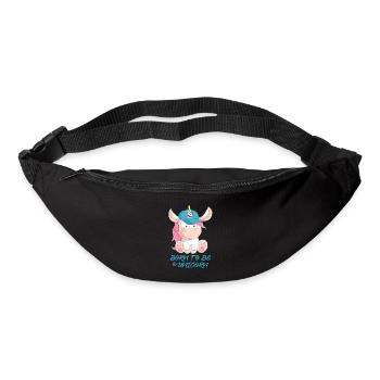 Né pour être une licorne - Sac banane - noir - Devant