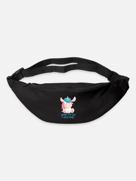 Zum Einhorn geboren - Gürteltasche - Schwarz