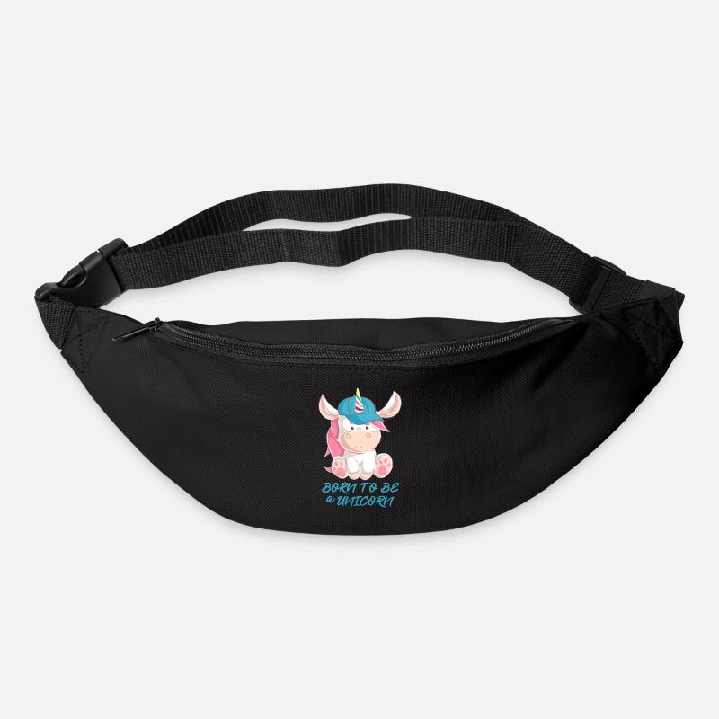 Zum Einhorn geboren - Gürteltasche - Schwarz