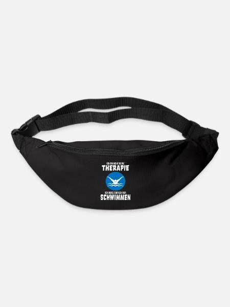 Schwimmer Schwimmsport Schwimmen Spruch lustig - Gürteltasche - Schwarz