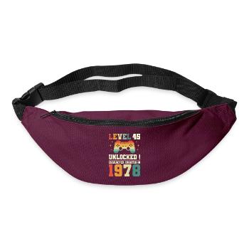 Level 45 Birthday Gamer 45 Years - Bum bag - burgundy - Front