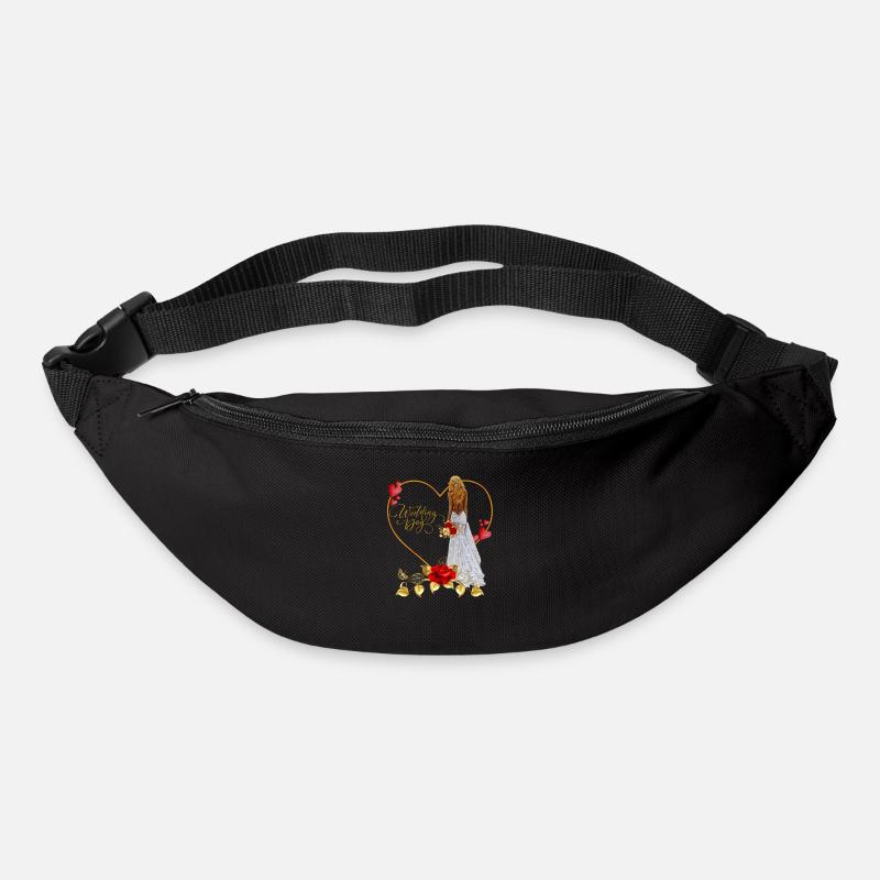 Red Rose Wedding Day - Bum bag - black