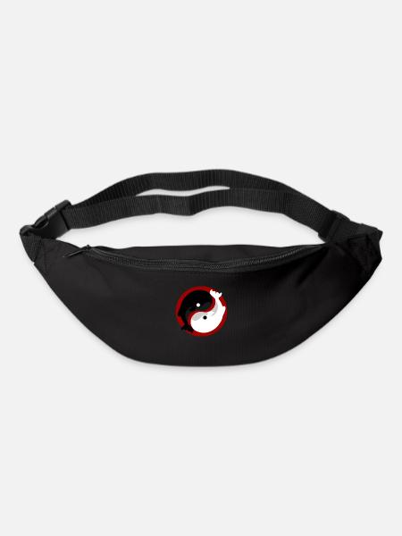 Yin Yang Whale - Sac banane - noir