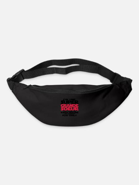 j'ai une super grande sœur - Sac banane - noir
