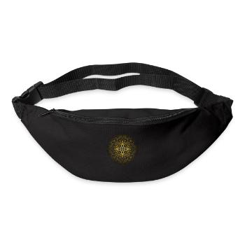 Mandala Gold Luxe Yoga Méditation Cadeau - Sac banane - noir - Devant