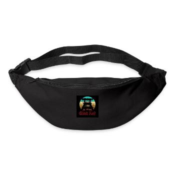 Retro Sunset Glück Auf! Vintage Bergbau Logo Zeche - Gürteltasche - Schwarz - Vorne